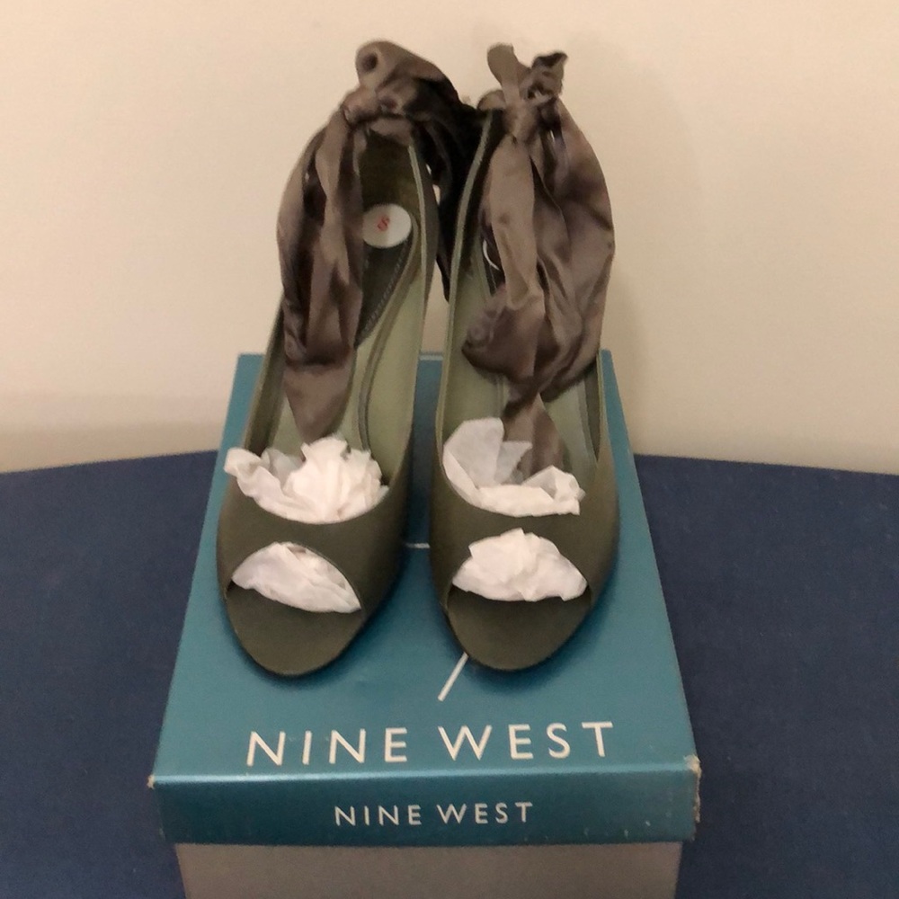 Nine West Wedges with ribbon Brand New Never Worn